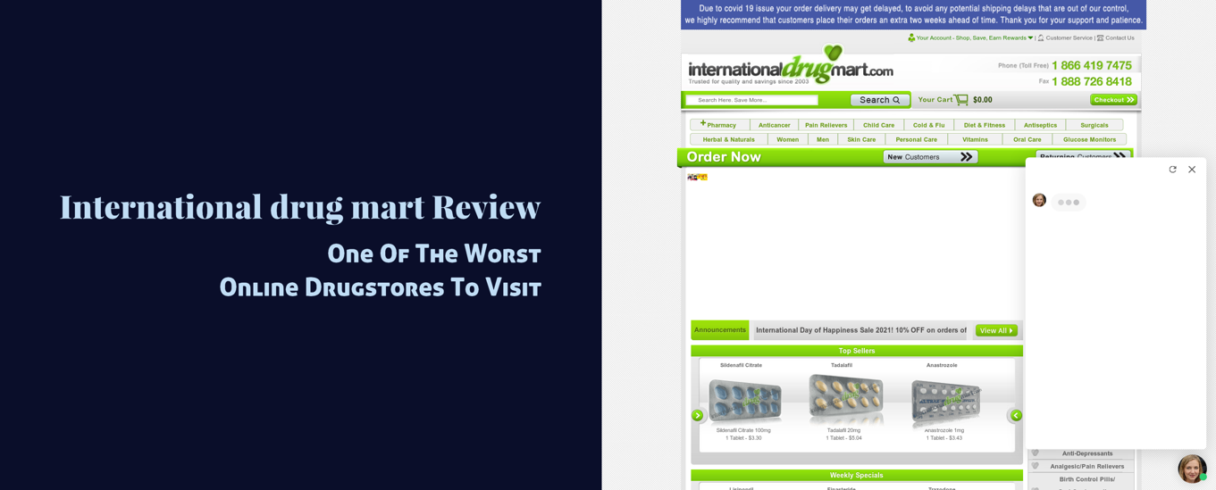 International Drug Mart Review One Of The Worst Online Drugstores To 